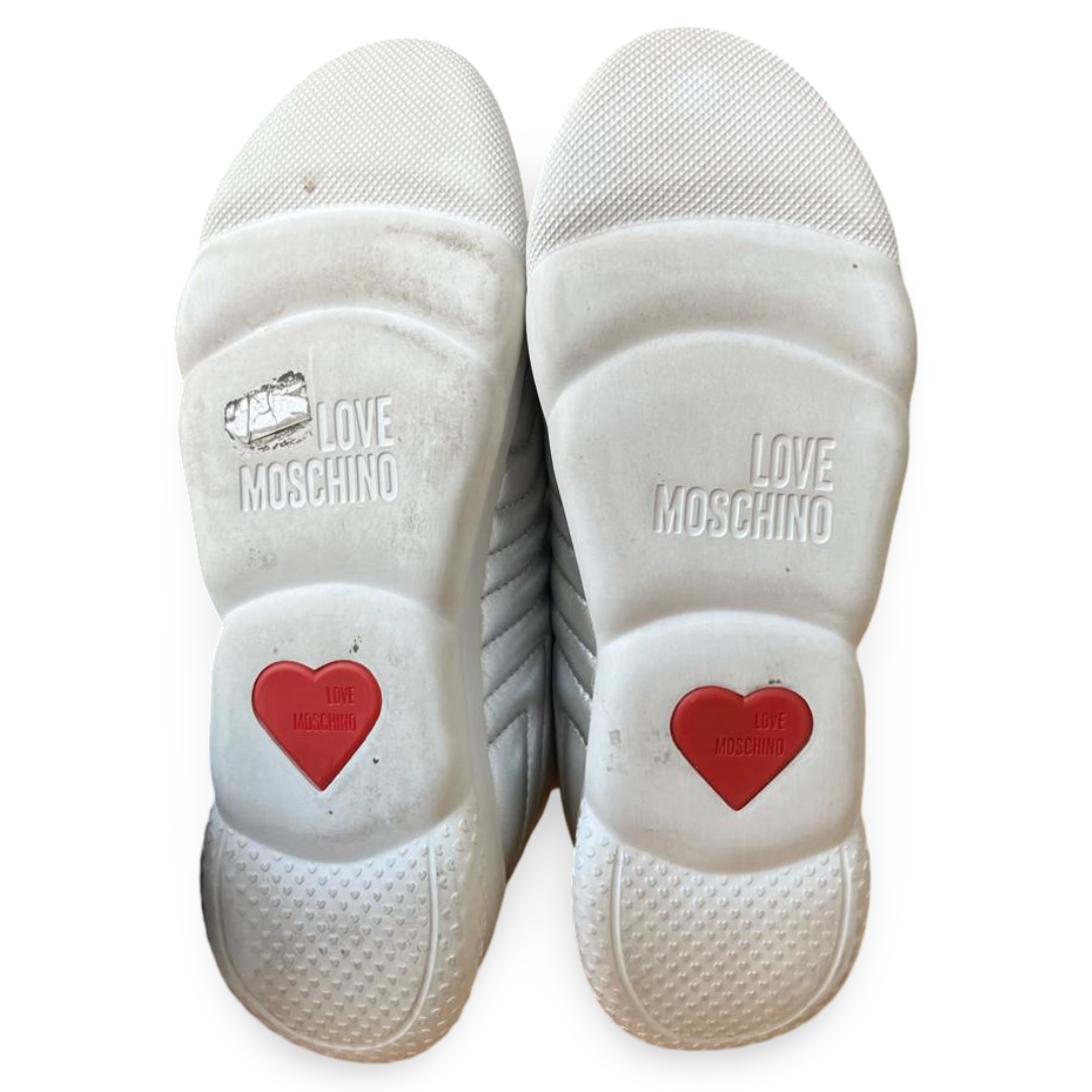Love Moschino Patented Metallic Leather Sneakers – Size 40 8 Love Moschino Patented Metallic Leather Sneakers – Size 40 - Image 8