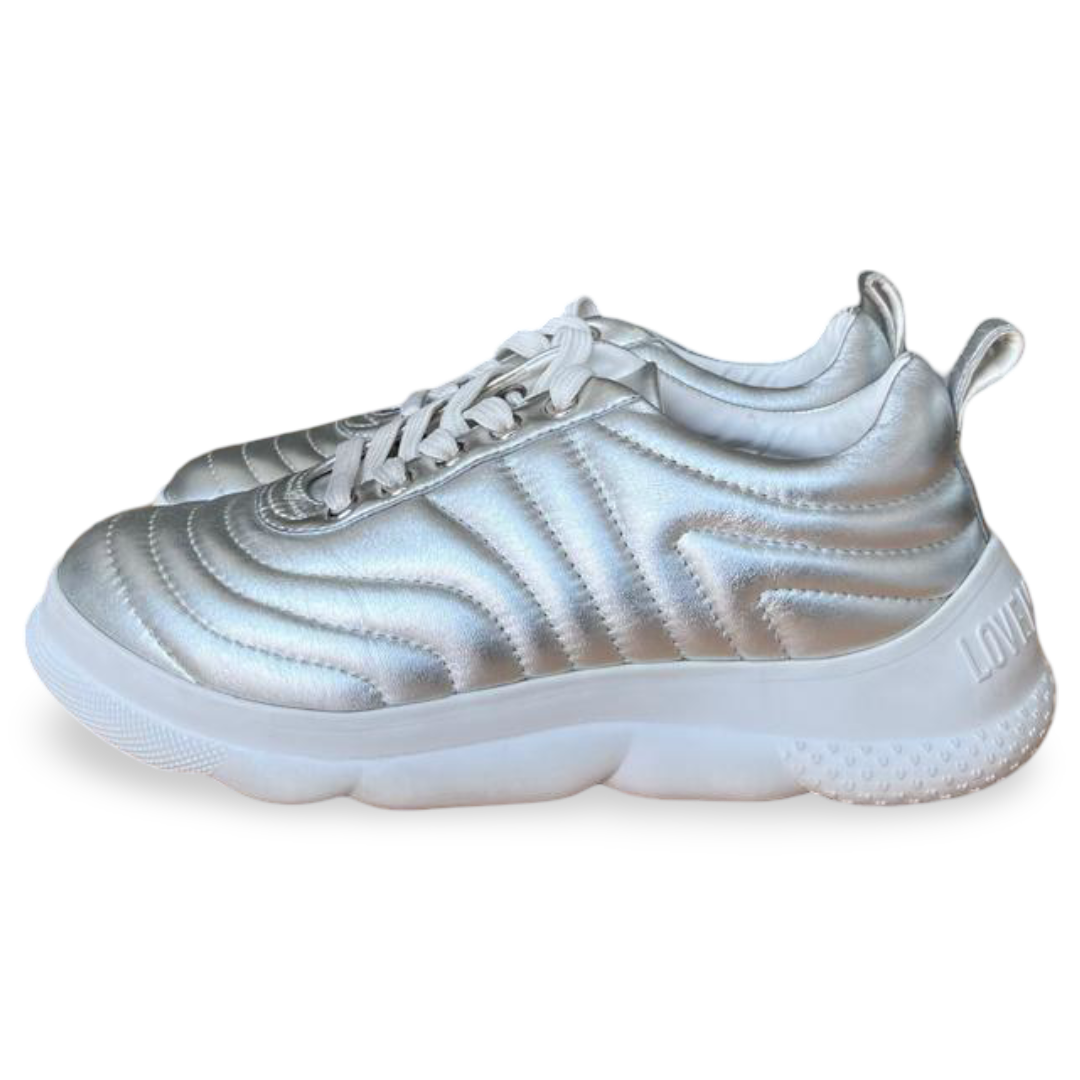 Love Moschino Patented Metallic Leather Sneakers – Size 40 3 Love Moschino Patented Metallic Leather Sneakers – Size 40 - Image 3