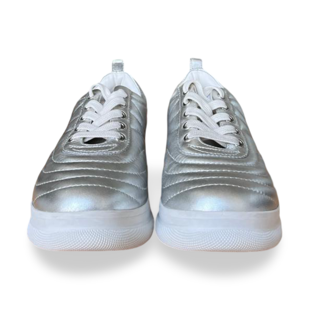 Love Moschino Patented Metallic Leather Sneakers – Size 40 2 Love Moschino Patented Metallic Leather Sneakers – Size 40 - Image 2