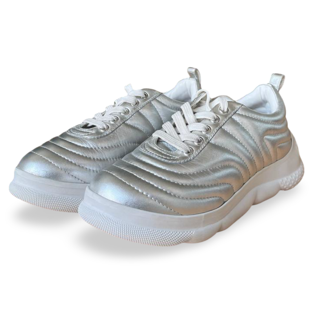 Love Moschino Patented Metallic Leather Sneakers – Size 40 1 Love Moschino Patented Metallic Leather Sneakers – Size 40