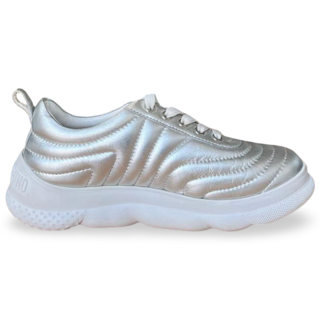 Love Moschino Patented Metallic Leather Sneakers – Size 40 6 Love Moschino Patented Metallic Leather Sneakers – Size 40 - Image 6