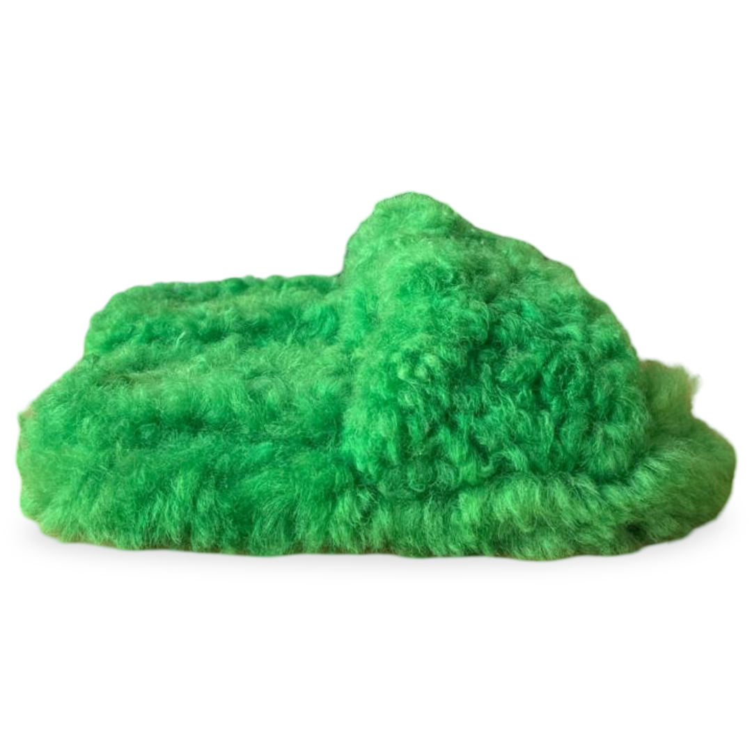 Bottega Veneta Teddy Shearling Green Fur Slides – Size 35 3 Bottega Veneta Teddy Shearling Green Fur Slides – Size 35 - Image 3