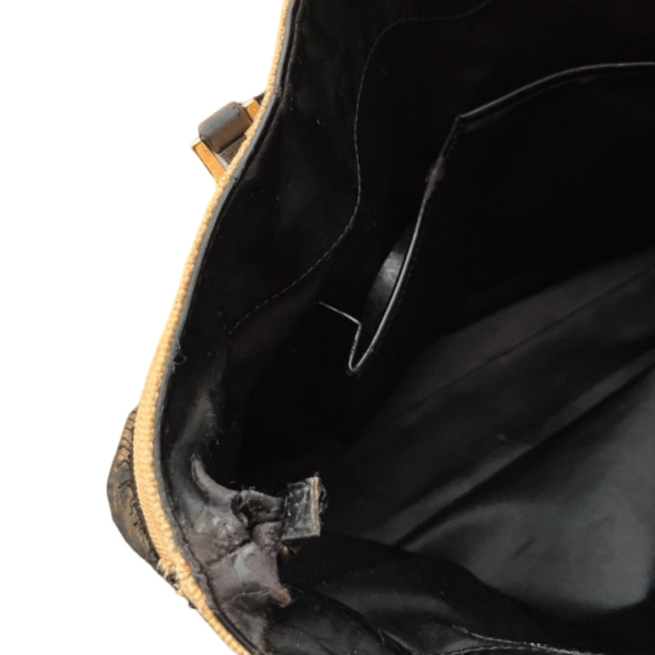 Valentino Garavani Nude Raffia & Black Lace Tote Bag - Image 4