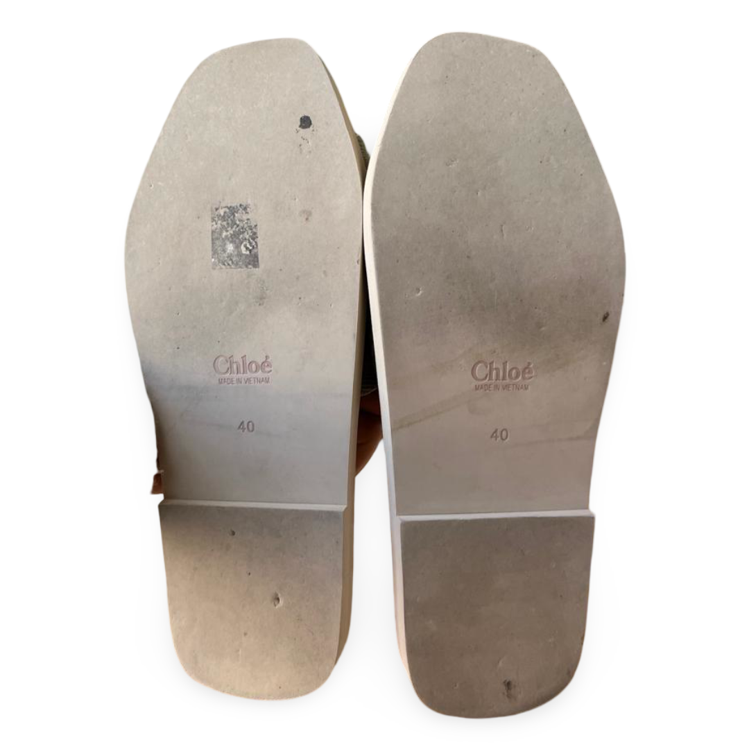 Chloé Woody Slides in Monochrome Linen – Size 40 7 Chloé Woody Slides in Monochrome Linen – Size 40 - Image 7