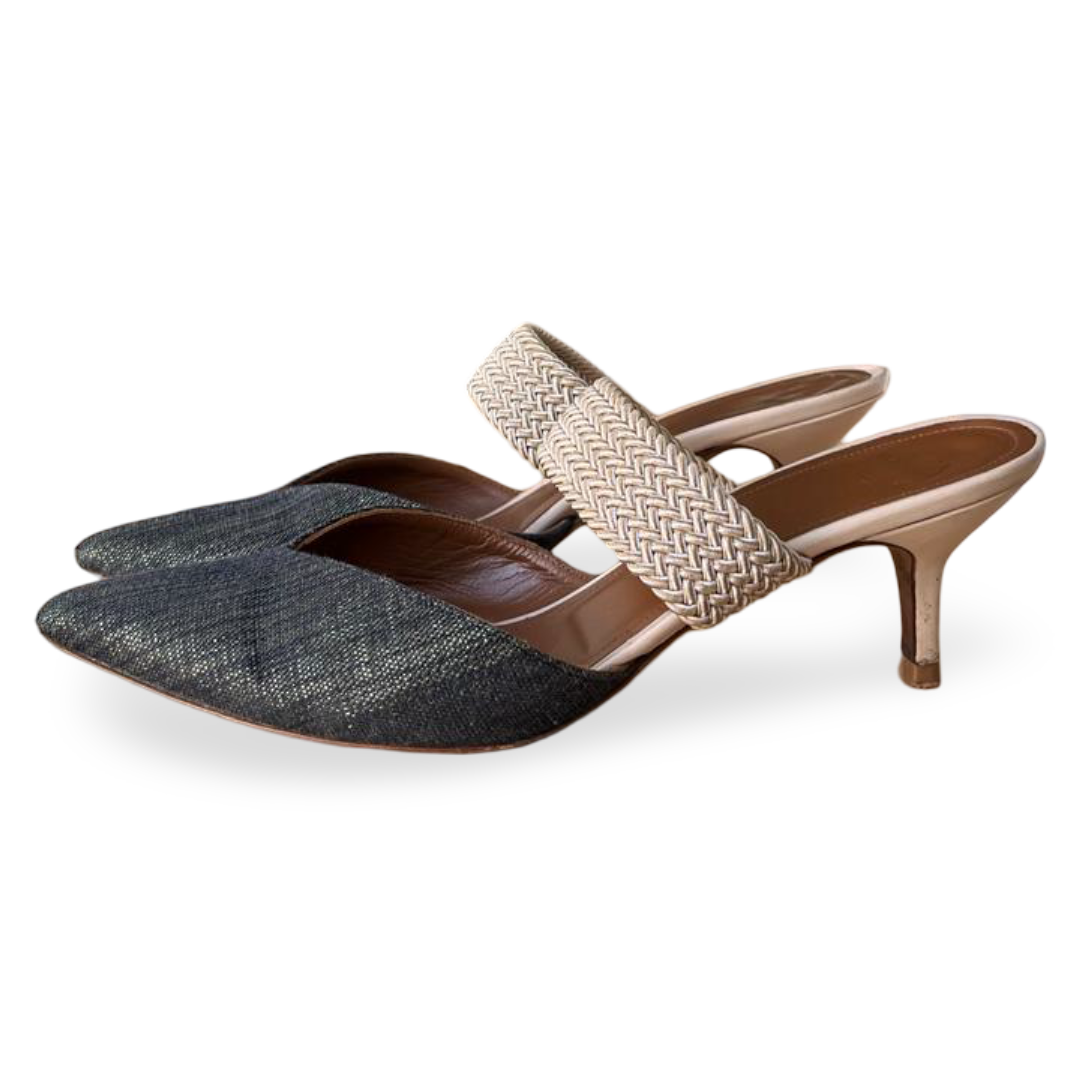 Malone Souliers Green Maisie Luwolt Raffia Mules – Size 39.5 2 Malone Souliers Green Maisie Luwolt Raffia Mules – Size 39.5 - Image 2