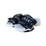 Dior D-Wander Slide Deep Blue Dior Oblique Printed Technical Fabric- Size 37