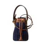 Fendi Mon Tresor Mini Bucket Bag – Blue Denim with Brown Leather Trim