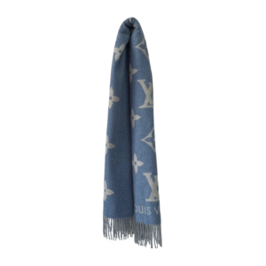 Louis Vuitton Reykjavik Scarf – Blu/Bianco Jacquard Cashmere