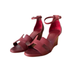 Hermès Rouge H Legend Sandals – Size 37.5