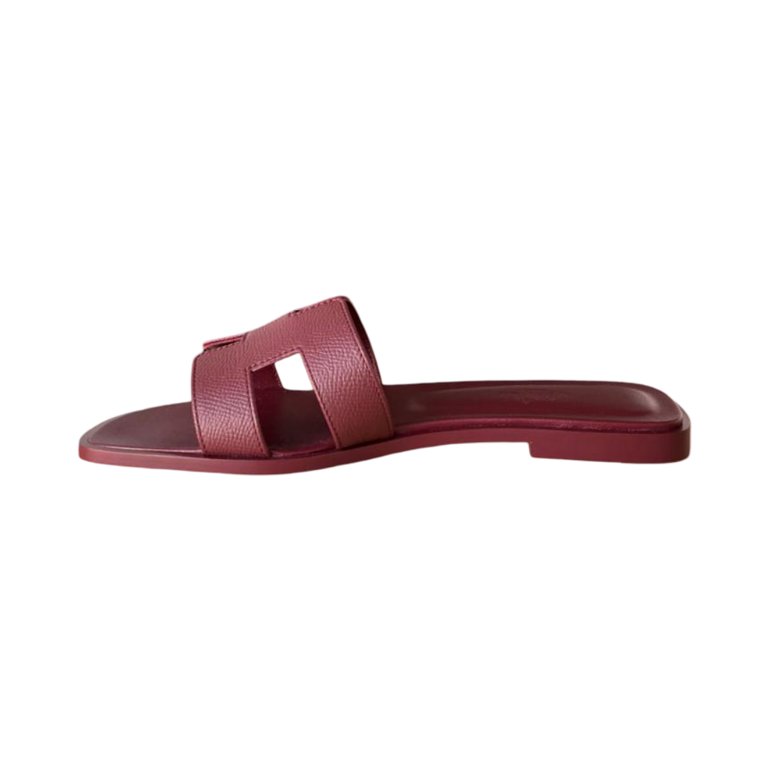 Hermès Rouge H Oran Sandals – Size 38.5 - Image 5