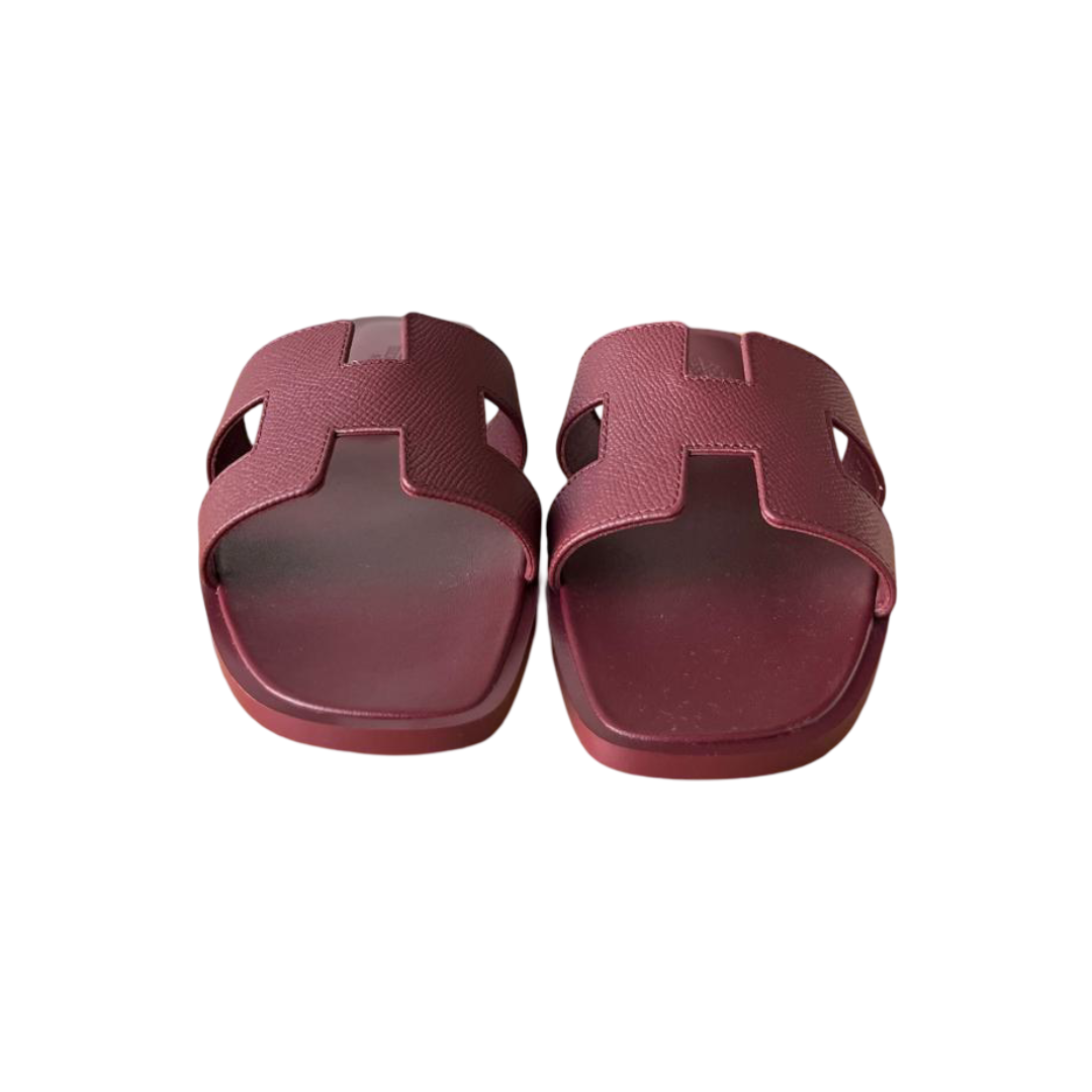 Hermès Rouge H Oran Sandals – Size 38.5 - Image 2