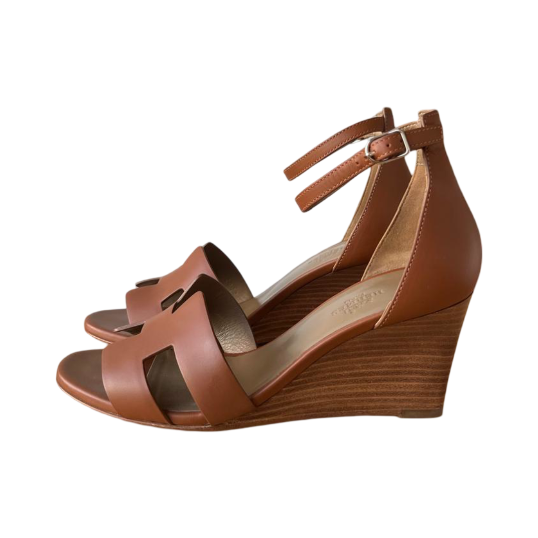 Hermès Brown Legend Sandals – Size 37.5 - Image 3