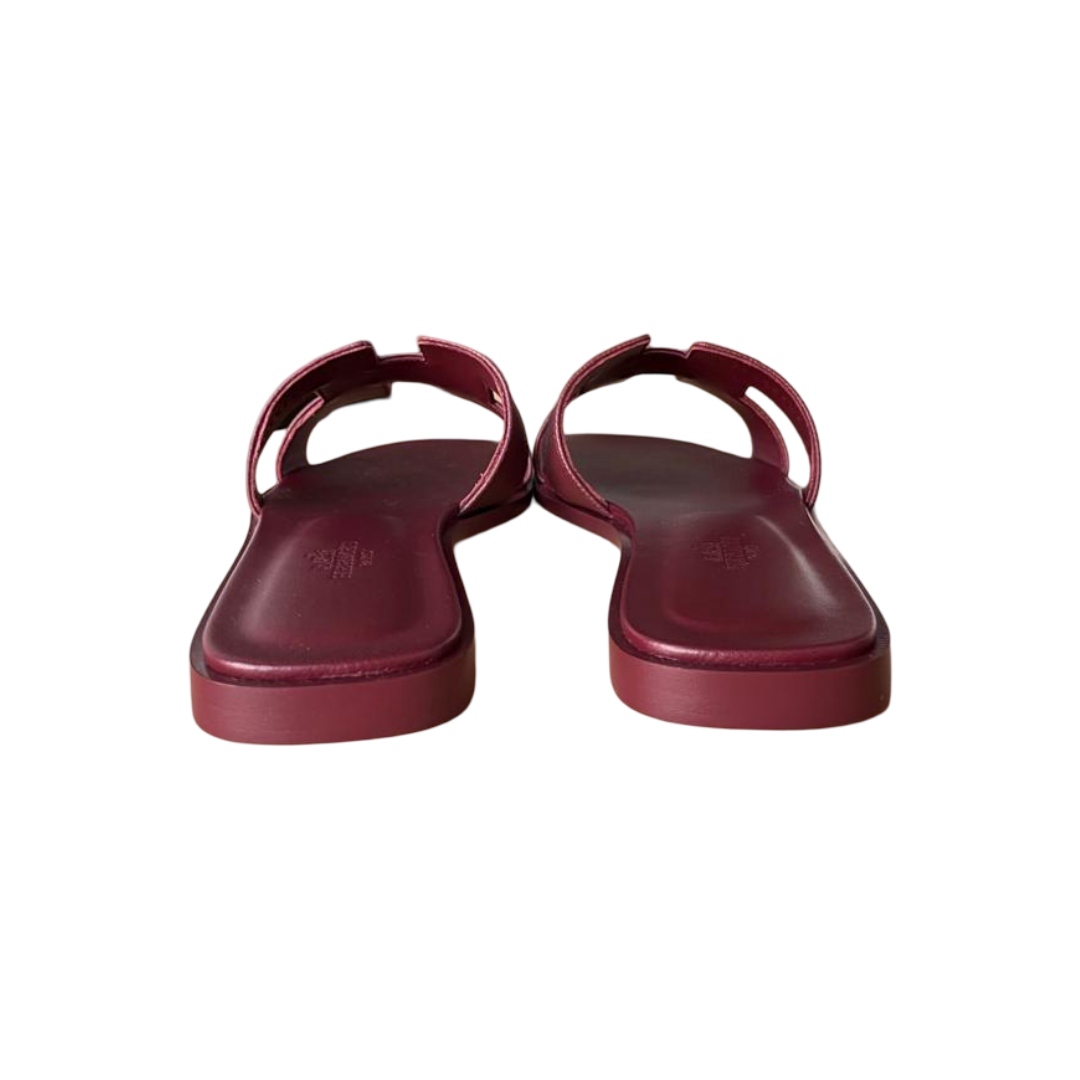Hermès Rouge H Oran Sandals – Size 38.5 - Image 7