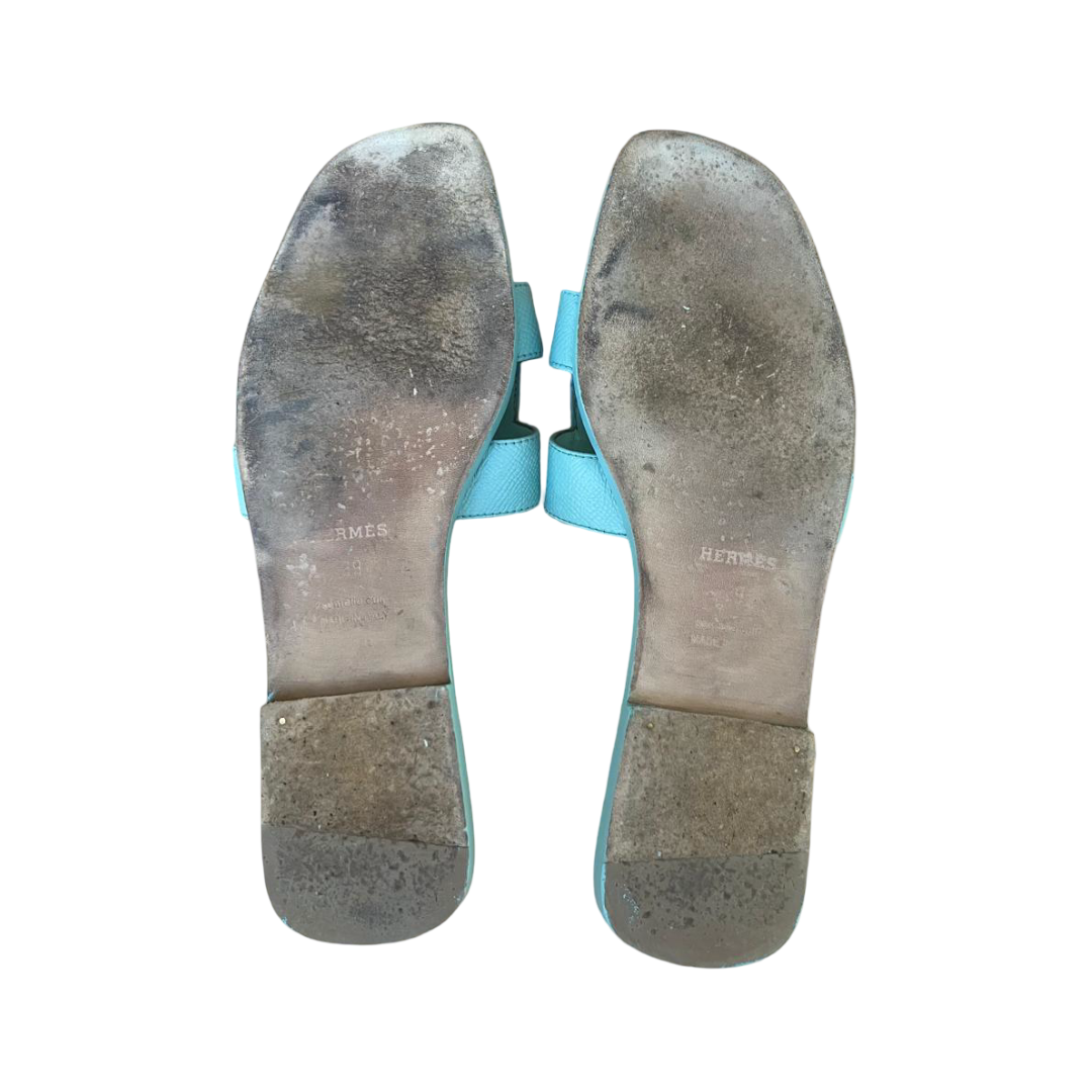 Hermès Oran Sandal Bleu Brume – Size 39 - Image 8