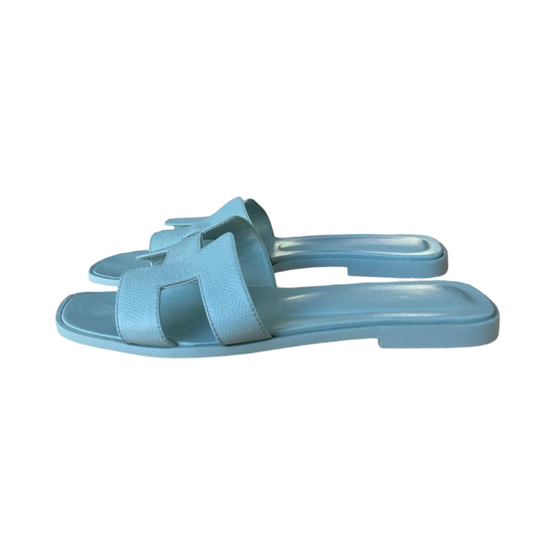 Hermès Oran Sandal Bleu Brume – Size 39 - Image 3