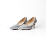 Jimmy Choo Attila Pumps Grey Textured Leather – Size 36