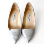 Jimmy Choo Attila Pumps Grey Textured Leather – Size 36 - Image 5