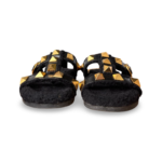 Valentino Garavani Roman Stud Shearling-Lined Slide Sandals – Size 38 - Image 2