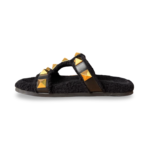 Valentino Garavani Roman Stud Shearling-Lined Slide Sandals – Size 38 - Image 5