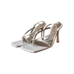 Bottega Veneta Optic White Stretch Strap Sandals – Size 36