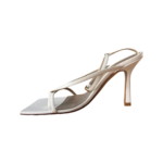 Bottega Veneta Optic White Stretch Strap Sandals – Size 36 - Image 4