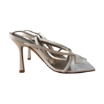 Bottega Veneta Optic White Stretch Strap Sandals – Size 36 - Image 3