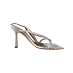 Bottega Veneta Optic White Stretch Strap Sandals – Size 36 - Image 5