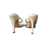 Bottega Veneta Optic White Stretch Strap Sandals – Size 36 - Image 6