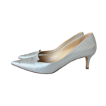 Jimmy Choo Attila Pumps Grey Textured Leather – Size 36 - Image 3