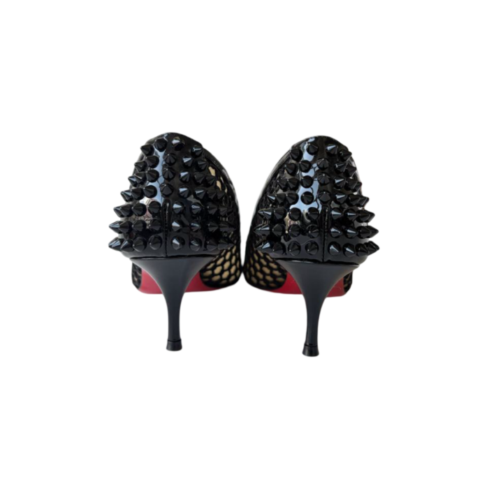 Christian Louboutin Black  Guni Mesh Spike Pumps – Size 36 - Image 8