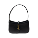 Saint Laurent Black Smooth Leather Le 5 à 7 Mini Hobo Bag