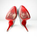 Christian Louboutin Lady Peep Silver Glitter Pumps — Size 38.5 - Image 6