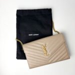 Saint Laurent Cassandre Envelope Chain Wallet - Image 6