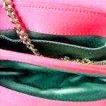 Roger Vivier Dark Pink Satin with Crystal Buckle & Silver-Tone Chain Strap Evening Micro Bag - Image 5
