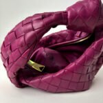 Bottega Veneta Magenta Intrecciato Lambskin with Gold-Tone Hardware Mini Jodie Bag - Image 3