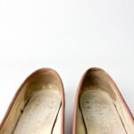 Chanel Metallic Peach Quilted Patent Leather CC Bow Ballet Flats — Size 39C - Image 5