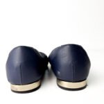 Chanel Navy Blue Leather CC Ballet Flats — Size 39.5 - Image 9