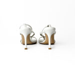 Bottega Veneta Optic White Stretch Strap Sandals – Size 36 - Image 3