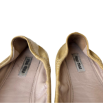 Miu Miu Beige Patent Leather Crystal-Embellished Ballet Flats — Size 36 - Image 7