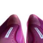 Manolo Blahnik Fuchsia Satin Lurum Crystal-Embellished Ballet Flats — Size 36.5 - Image 3