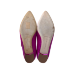 Manolo Blahnik Fuchsia Satin Lurum Crystal-Embellished Ballet Flats — Size 36.5 - Image 9