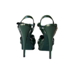 Saint Laurent Tribute Platform Sandals Green Patent Leather – Size 37 - Image 8