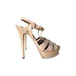 Saint Laurent Tribute Platform Sandals Beige Leather – Size 38 - Image 4