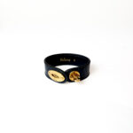 Mulberry Blue Croc Embossed Bayswater Leather Bracelet
