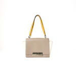 Carolina Herrera Tri-Color Leather Flap Shoulder Bag