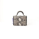 S'uvimol Light Brown Natural Python Leather Mini Picnic Box Bag - Image 4