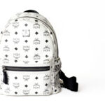 MCM White/Black Visetos Coated Canvas Studded Stark-Bebe Boo Backpack - Image 2