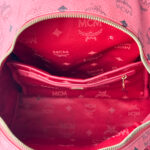 MCM Ruby Red Leather Visetos Small Side Studs Stark Backpack - Image 6