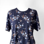 Kenzo Paris Navy Sakura (Cherry Blossom) Print T-Shirt – Size M - Image 2