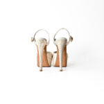 Alice + Olivia Beige Lace and Canvas Platform Sandals Size 37 - Image 4
